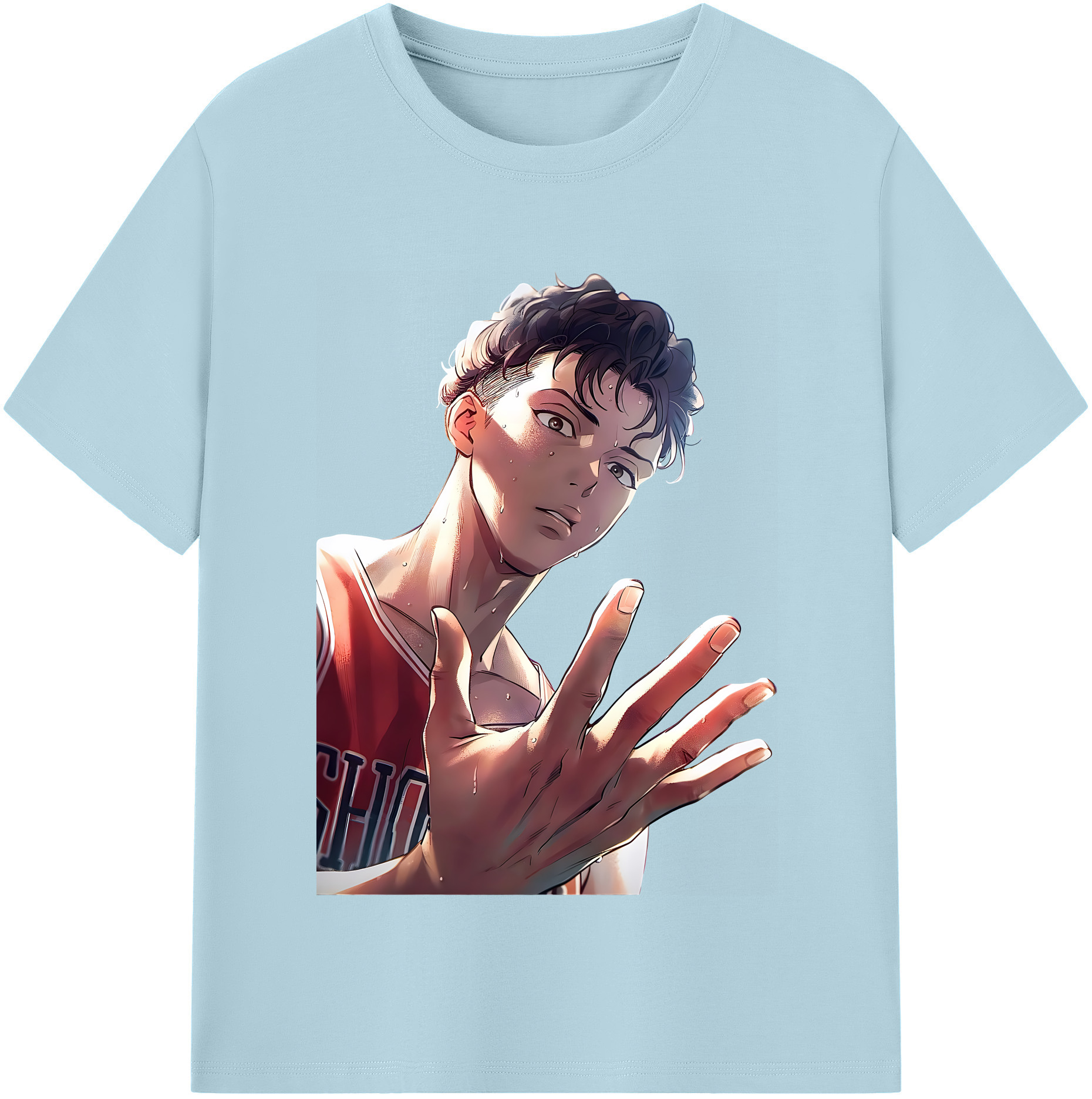 SLAM DUNK／スラムダンク 綿100％半袖Tシャツ（フロントプリント）